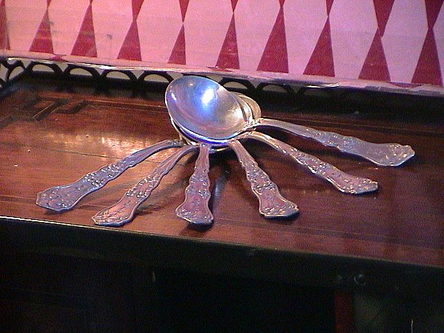Antique Silverplate Berry Spoons - Dated 1908 Antique Silverplate Berry Spoons - Dated 1908