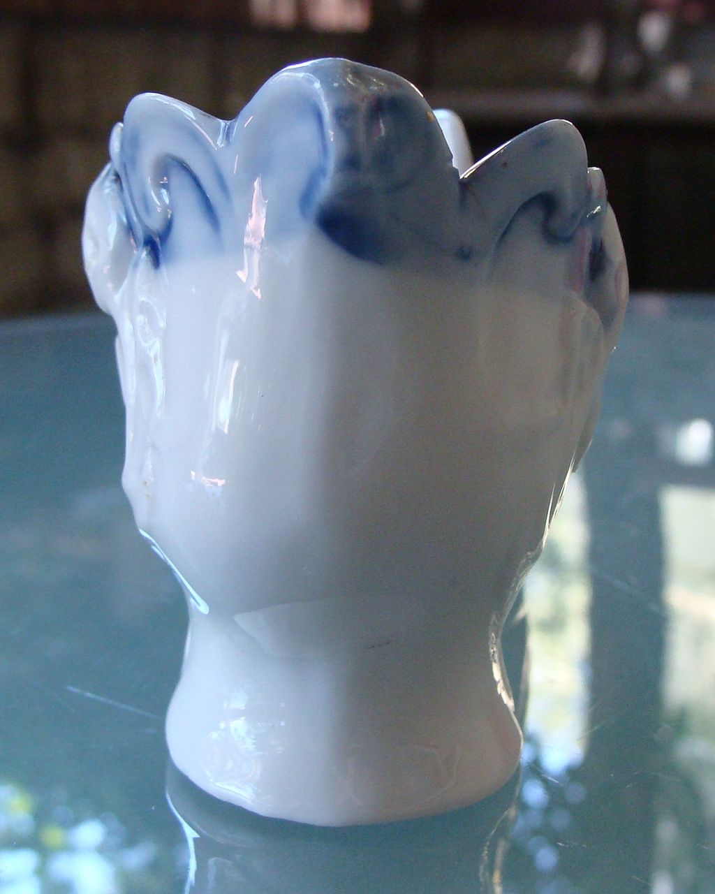 Vintage Blue & White Porcelain "Rose" Victorian-Style Shoe Slipper Vintage Blue & White Porcelain "Rose" Victorian-Style Shoe Slipper