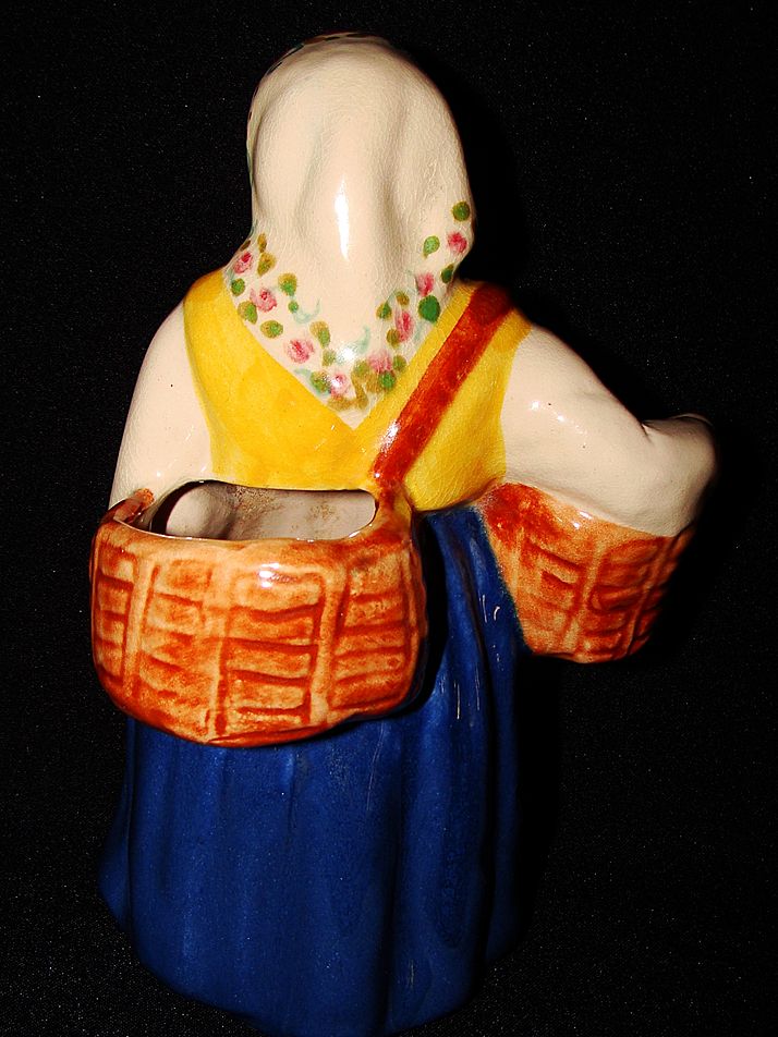 Brayton Laguna Pottery Peasant Lady w/Baskets Planter, Brayton Laguna Pottery Peasant Lady w/Baskets Planter,