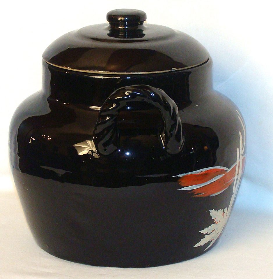Red Wing Potteries Hand Painted "Southwest" Bean Pot Cookie Jar Red Wing Potteries Hand Painted "Southwest" Bean Pot Cookie Jar