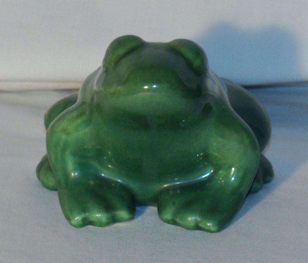 Art Pottery Green Flower Frog Art Pottery Green Flower Frog