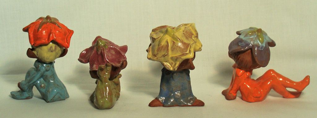 Vintage "Pixie" Figurines, Set of 4, Vintage "Pixie" Figurines, Set of 4,