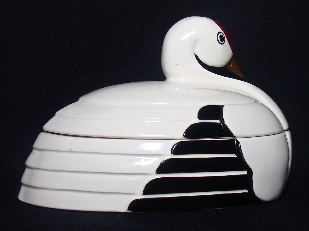 Vintage Fitz and Floyd Crane Bird Candy Dish Vintage Fitz and Floyd Crane Bird Candy Dish