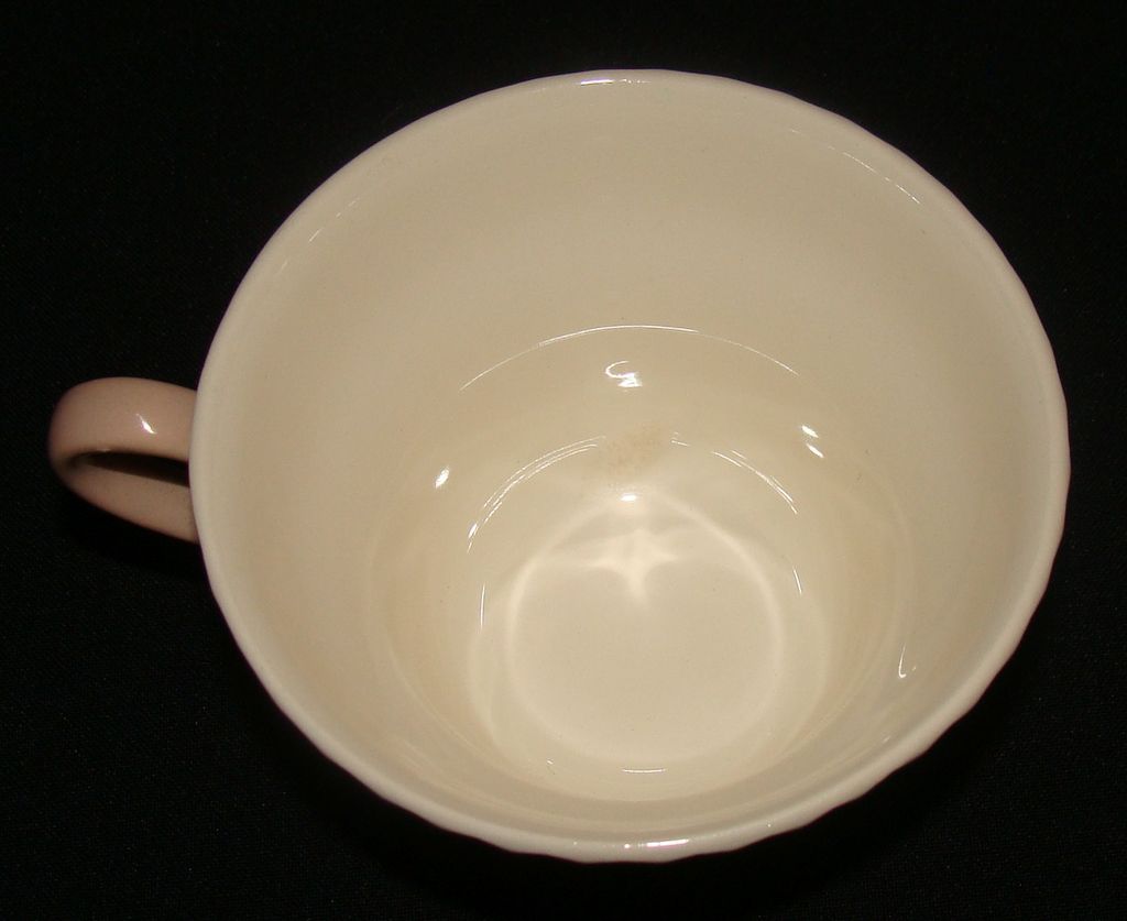 Harker Pottery Harkerware Pink Cocoa "Chesterton" Cups and Saucers, Set of 6 Harker Pottery Harkerware Pink Cocoa "Chesterton" Cups and Saucers, Set of 6