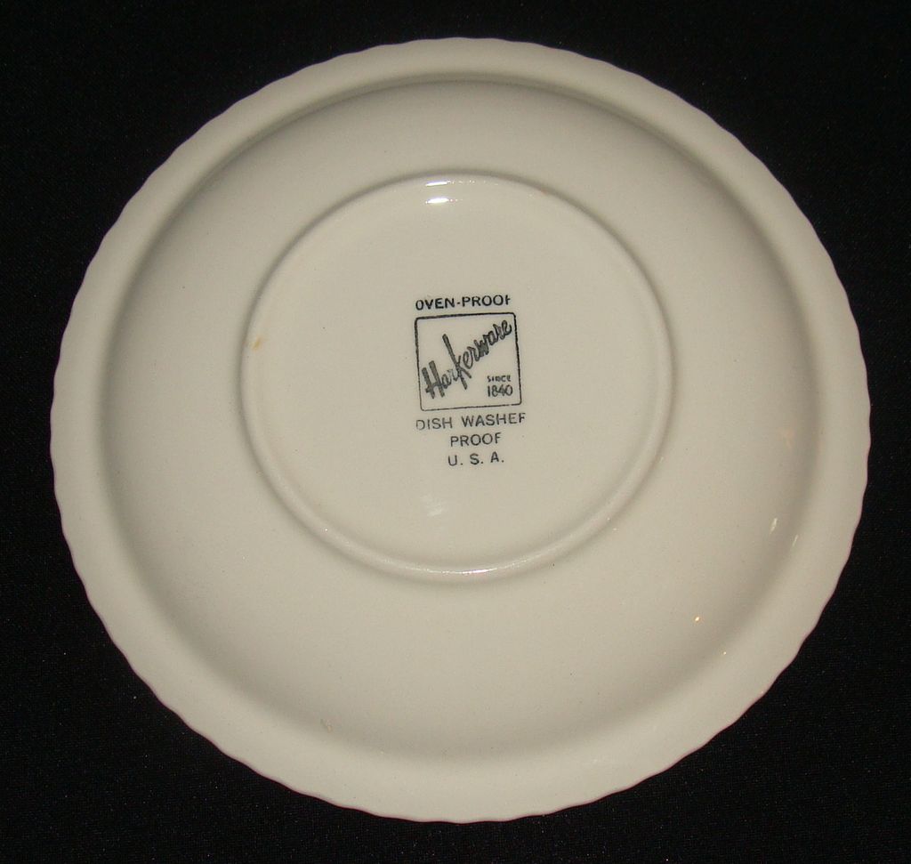 Harker Pottery Harkerware Pink Cocoa "Chesterton" Cups and Saucers, Set of 6 Harker Pottery Harkerware Pink Cocoa "Chesterton" Cups and Saucers, Set of 6