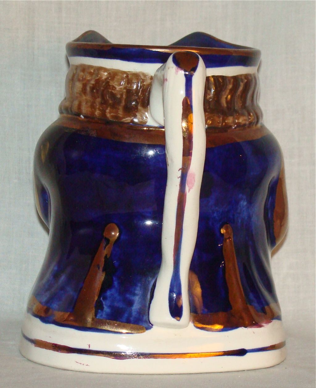 Charles Allertons & Sons England John Bull Toby Jug w/Cobalt Blue & Copper Lustre Charles Allertons & Sons England John Bull Toby Jug w/Cobalt Blue & Copper Lustre