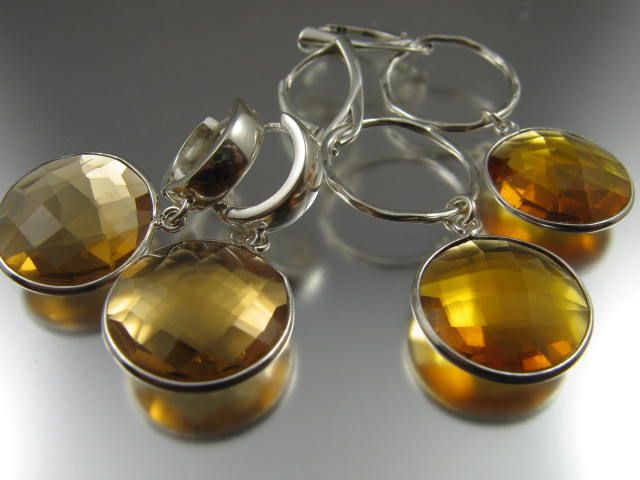 Earrings ~ Lollipops: BUTTER RUM ~ Cognac Quartz & Sterling Silver Earrings ~ Lollipops: BUTTER RUM ~ Cognac Quartz & Sterling Silver