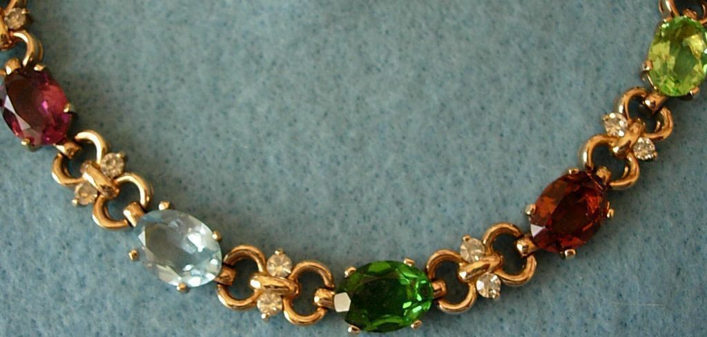 Panetta Multi Colored Rhinestone Necklace Panetta Multi Colored Rhinestone Necklace