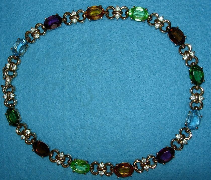 Panetta Multi Colored Rhinestone Necklace Panetta Multi Colored Rhinestone Necklace
