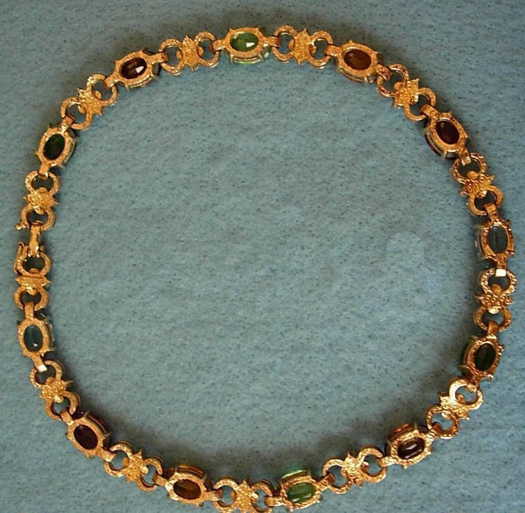 Panetta Multi Colored Rhinestone Necklace Panetta Multi Colored Rhinestone Necklace