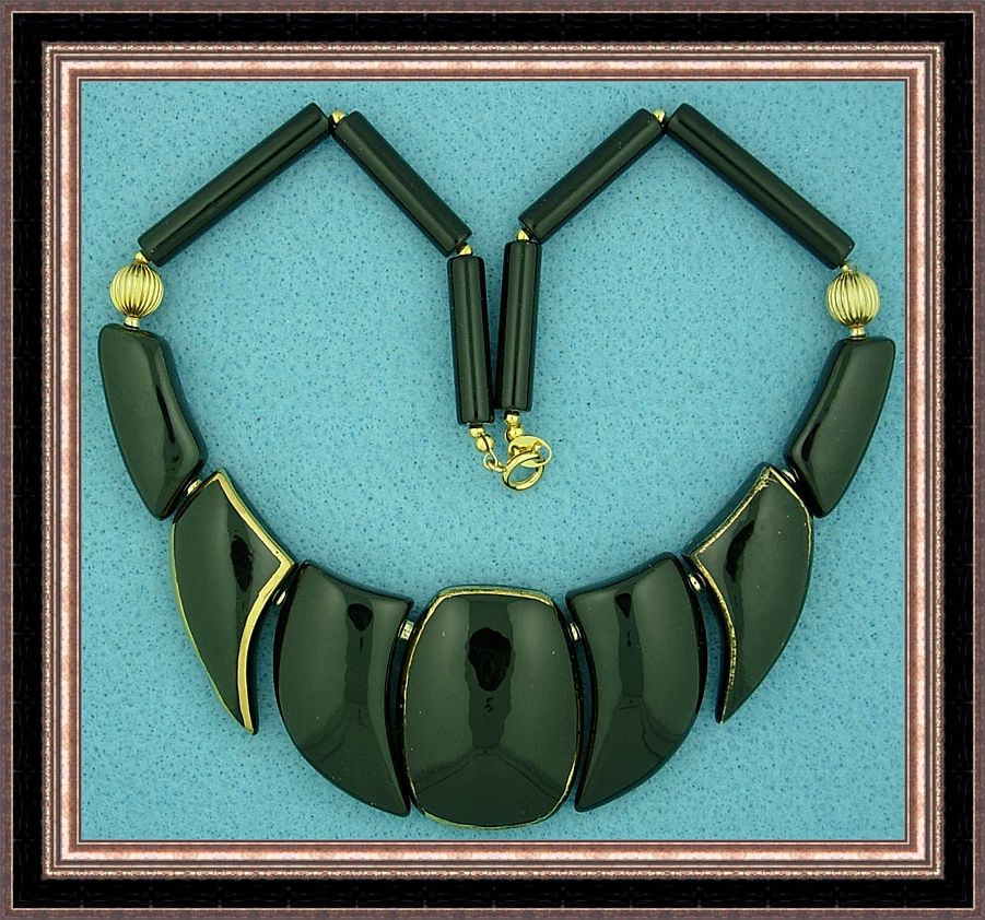 Black Ceramic Decorative Necklace Black Ceramic Decorative Necklace