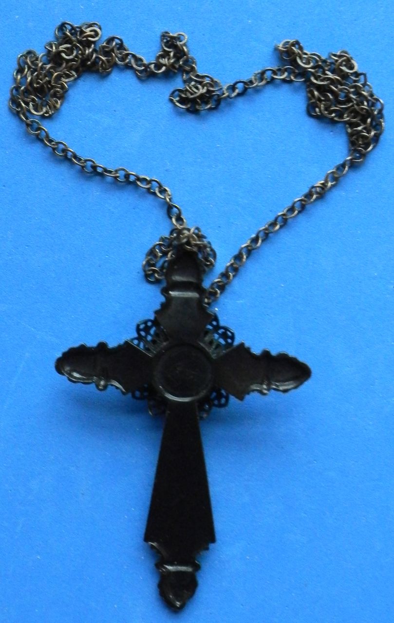 Gothic Black Cross Rhinestone Necklace Gothic Black Cross Rhinestone Necklace