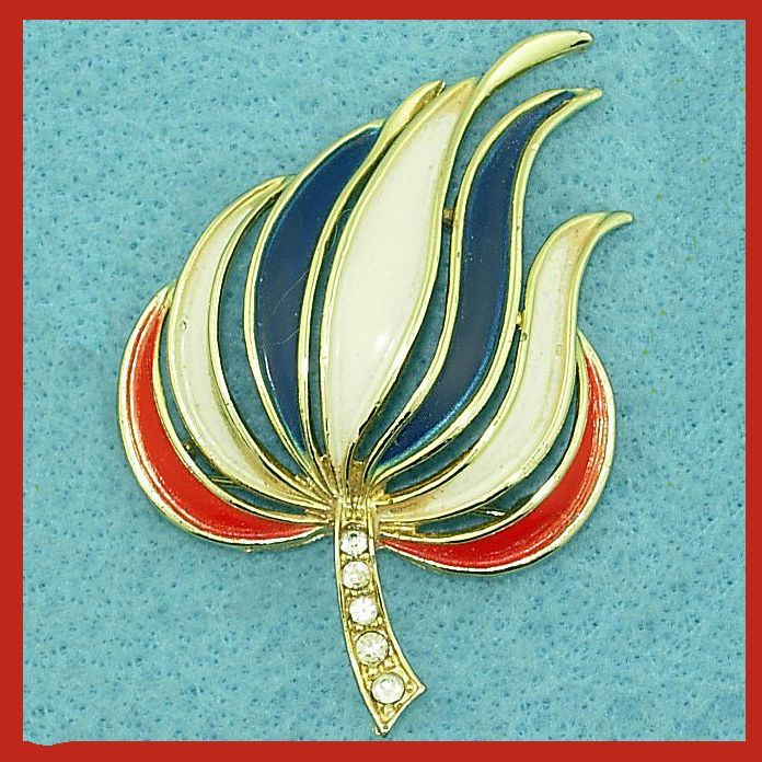 Victory Red White and Blue Torch Pin Victory Red White and Blue Torch Pin