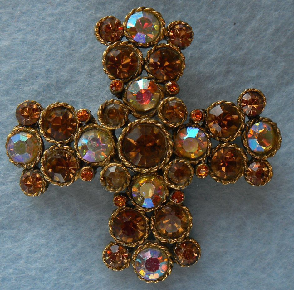 Lovely Amber Aurora Borealis Maltese Cross Lovely Amber Aurora Borealis Maltese Cross