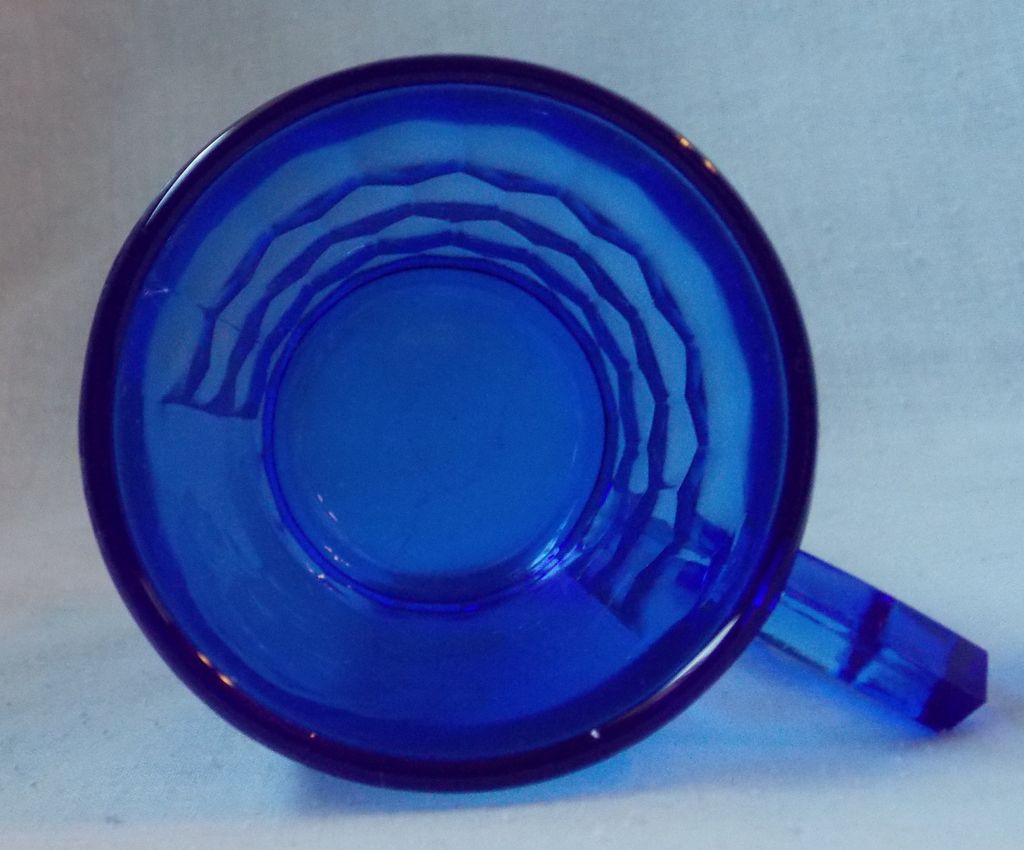 Shirley Temple Blue Glass Mug Circa. 1935 Shirley Temple Blue Glass Mug Circa. 1935