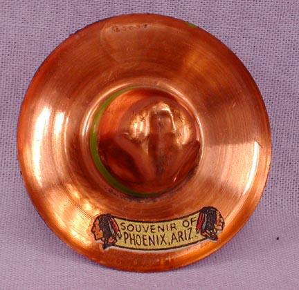Copper Colored Hat Broach, Souvenir Of Phoenix, Ariz. Copper Colored Hat Broach, Souvenir Of Phoenix, Ariz.