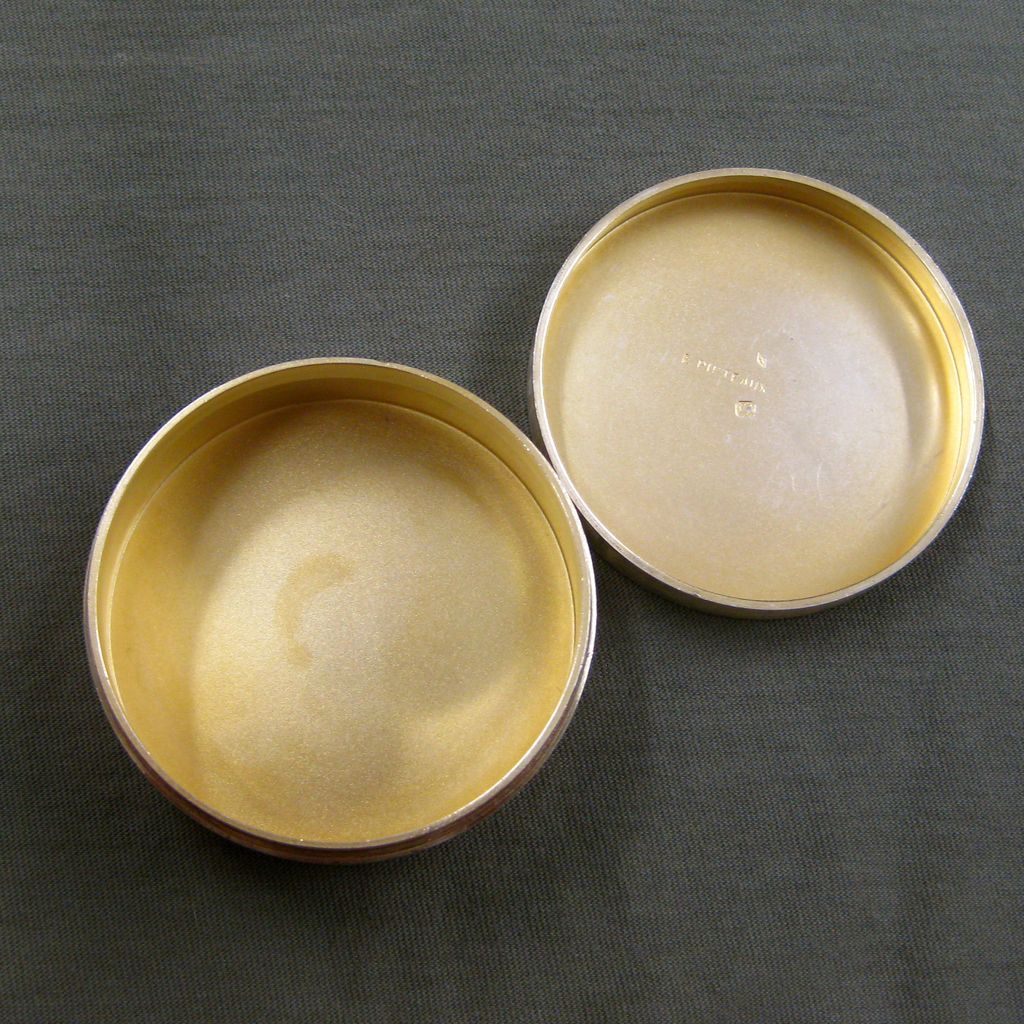 French Silver (950) Gilt Pill Box by Emile Pinteaux Paris French Silver (950) Gilt Pill Box by Emile Pinteaux Paris