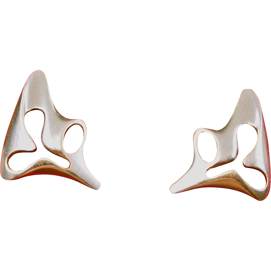Abstract Georg Jensen Earrings designed by Henning Koppel #119 Abstract Georg Jensen Earrings designed by Henning Koppel #119