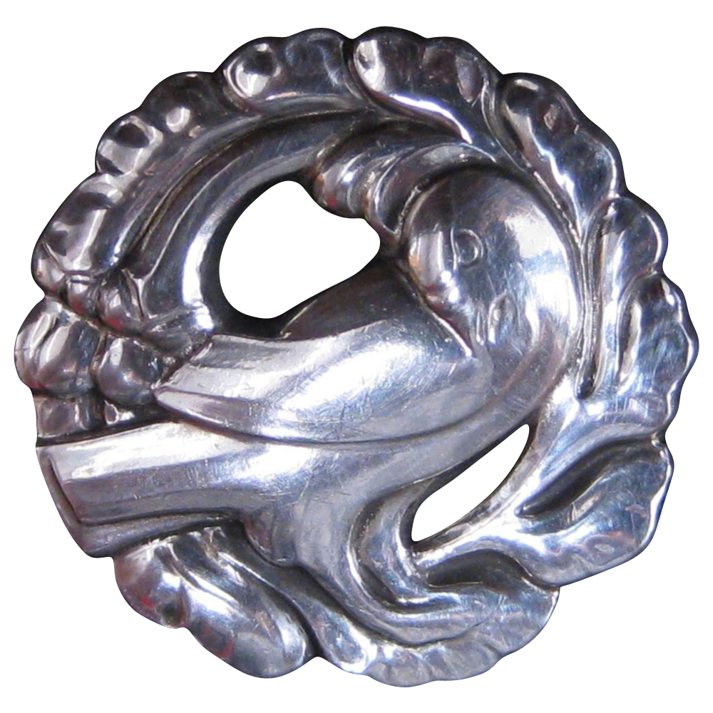 Georg Jensen Classic Dove Sterling Silver Brooch #134 Georg Jensen Classic Dove Sterling Silver Brooch #134