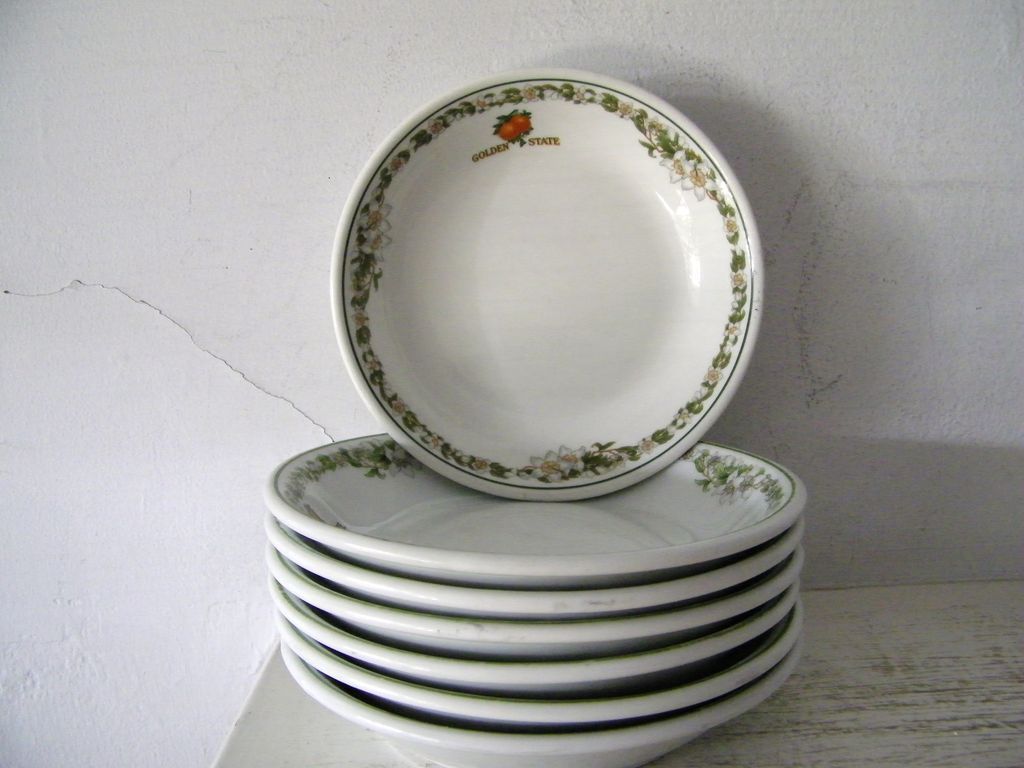 7 Each 1927 Southern Pacific Railroad China Bowls / Golden State 7 Each 1927 Southern Pacific Railroad China Bowls / Golden State