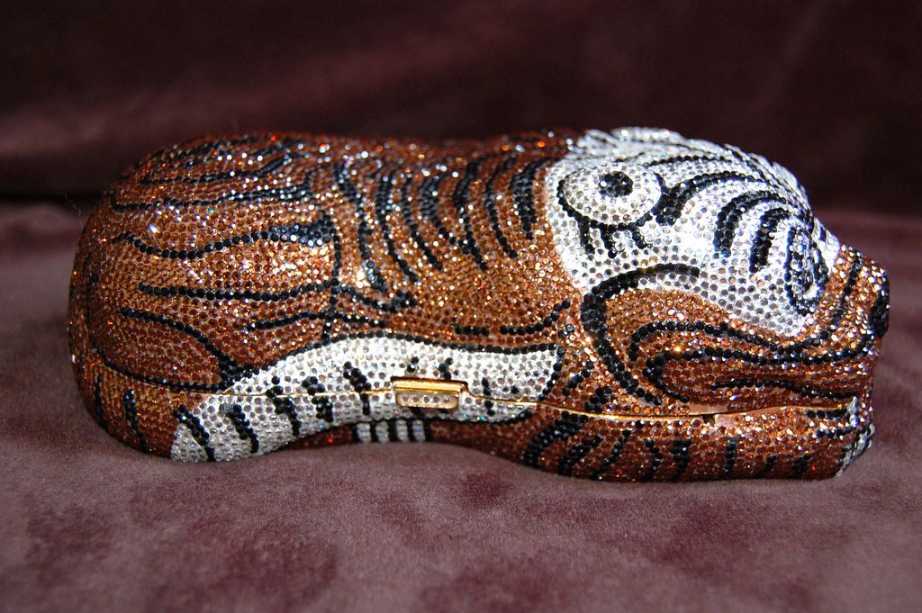 Judith Leiber ~ Swarovski Tiger Minaudiere w/ Original Box Judith Leiber ~ Swarovski Tiger Minaudiere w/ Original Box