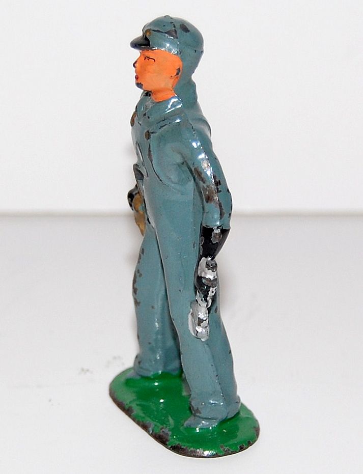 1930s Barclay Railroad Mechanic Lead Toy Figurine from kitschandcouture on Ruby Lane