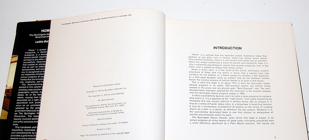 1972 HOME ~ Burlington House Awards: American Interiors Book 1972 HOME ~ Burlington House Awards: American Interiors Book