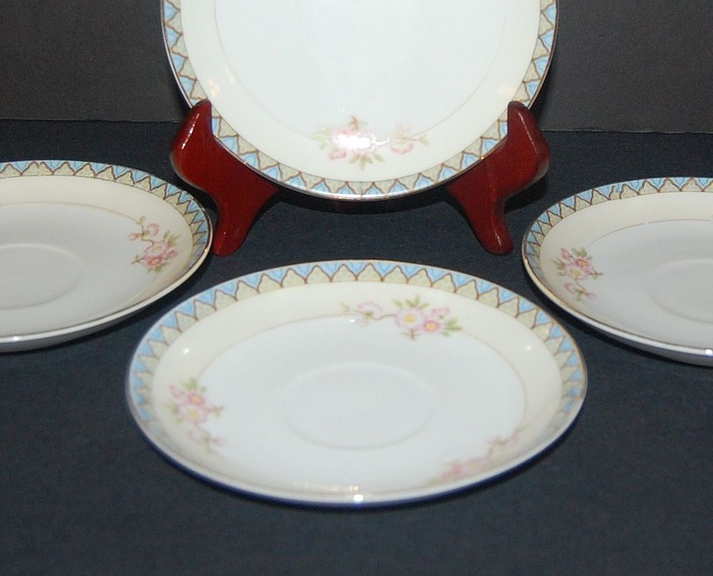 1912 Noritake ~ The Marne Saucers ~ Set of 4 1912 Noritake ~ The Marne Saucers ~ Set of 4
