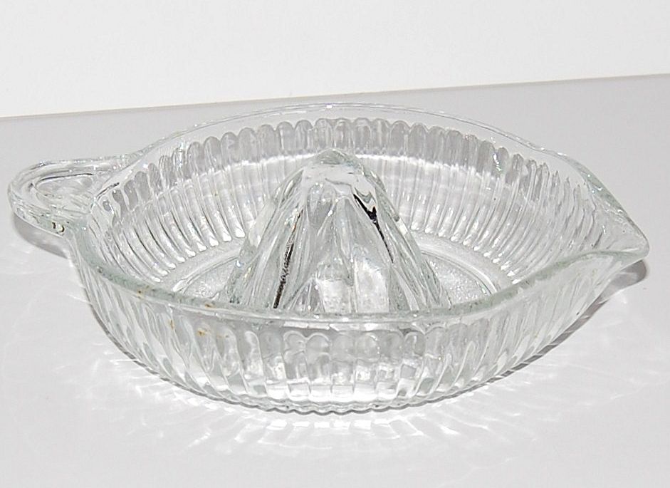 Vintage Clear Pressed Glass Juice Reamer from kitschandcouture on Ruby Lane