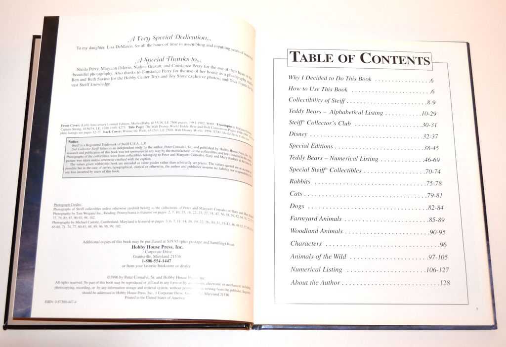 1996 2nd Collector Steiff Values Hardcover Book 1996 2nd Collector Steiff Values Hardcover Book