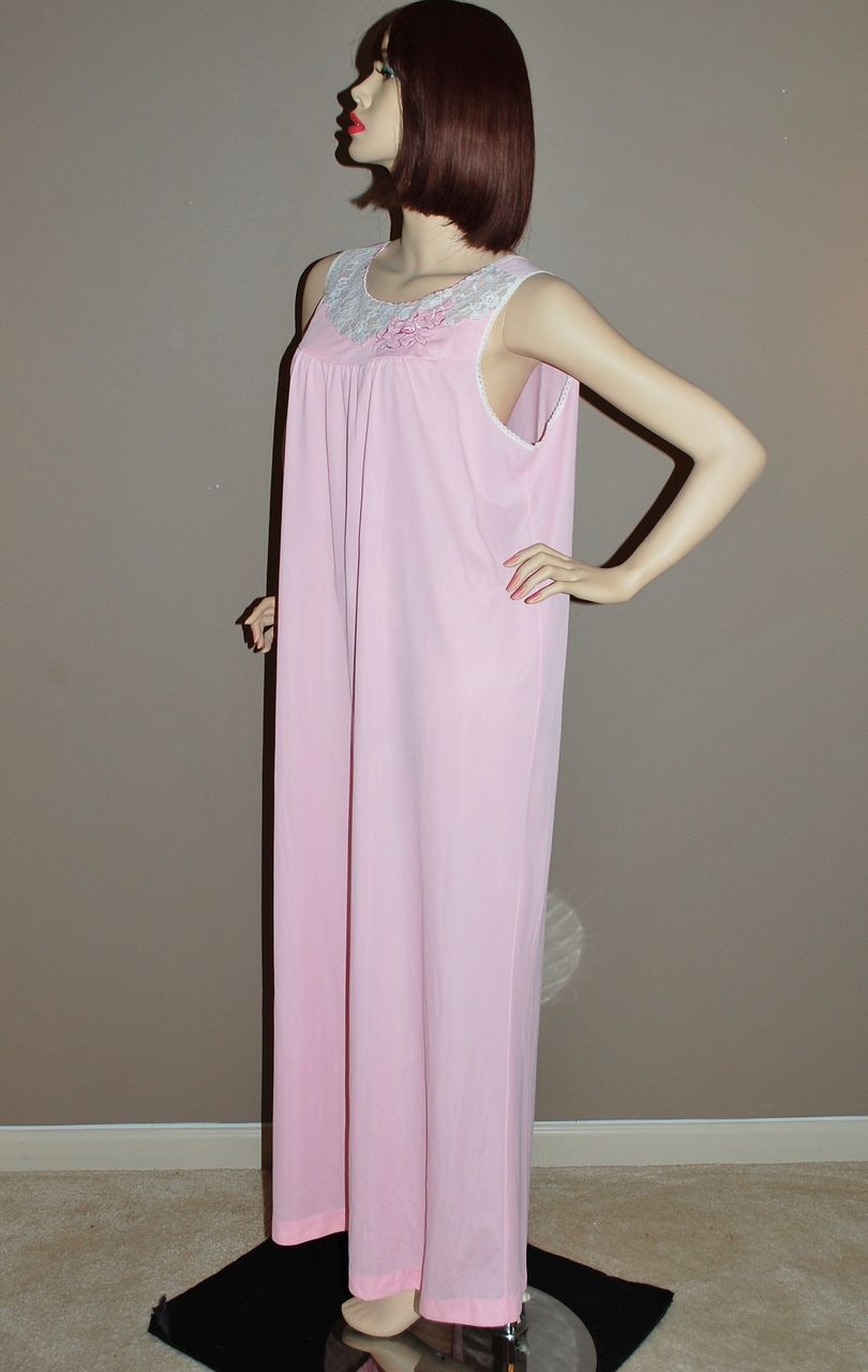 1960s Gossard Artemis ~ Powder Pink Nylon & Lace Maxi Nightgown 1960s Gossard Artemis ~ Powder Pink Nylon & Lace Maxi Nightgown