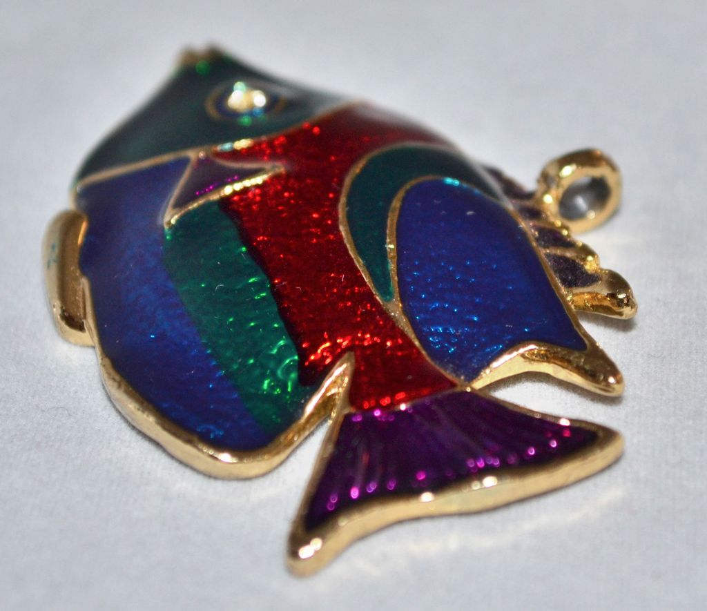 Large & Colorful Enamel Fish Pendant Large & Colorful Enamel Fish Pendant