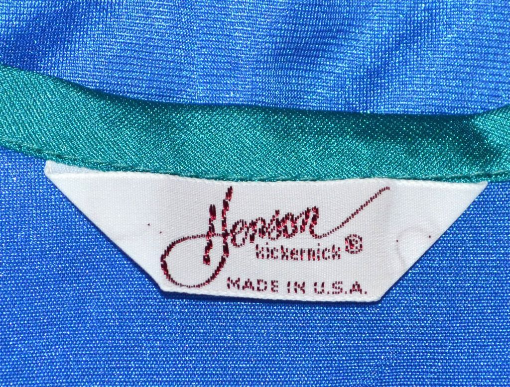 1960s Henson Kickernick ~ Sawtooth Pattern Cobalt Blue Nylon Nightgown 1960s Henson Kickernick ~ Sawtooth Pattern Cobalt Blue Nylon Nightgown