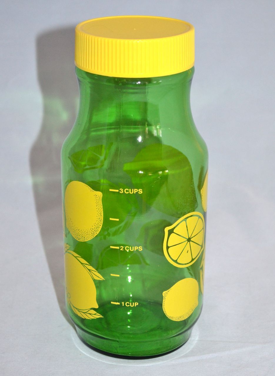 Anchor Hocking ~ 1 Qt Green Glass Lemonade Jar w/ Orig Lid Anchor Hocking ~ 1 Qt Green Glass Lemonade Jar w/ Orig Lid