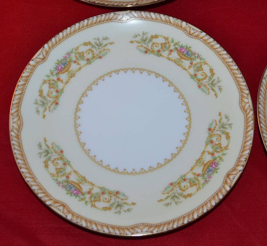 1930s Noritake China Hermosa Pattern Set of 6 Salad Plates from