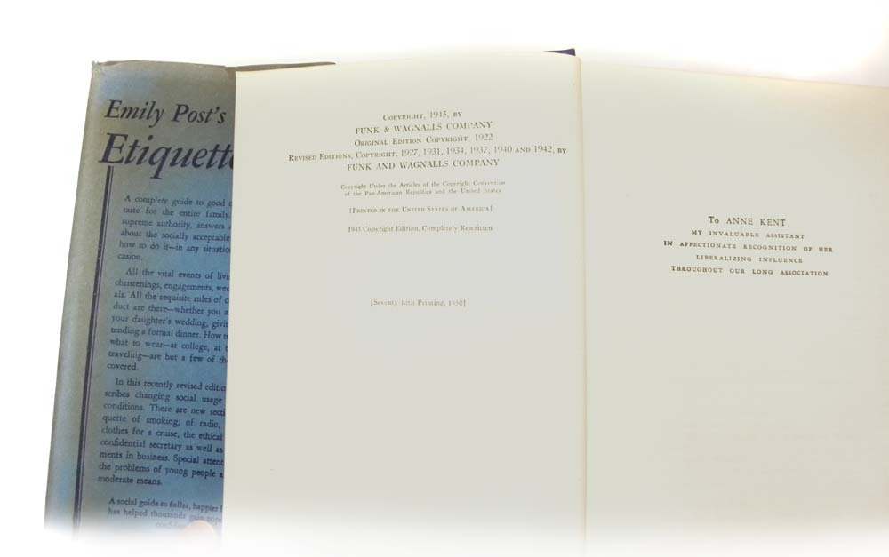 Emily POST'S Etiquette Book Revised 1947 Post War FABULOUS Emily POST'S Etiquette Book Revised 1947 Post War FABULOUS