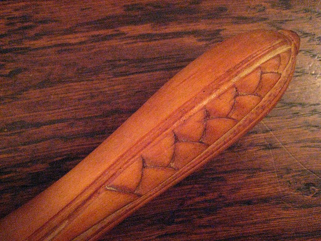 19th Century Treen Wood Handle Bread Knife, Circa 1875 19th Century Treen Wood Handle Bread Knife, Circa 1875