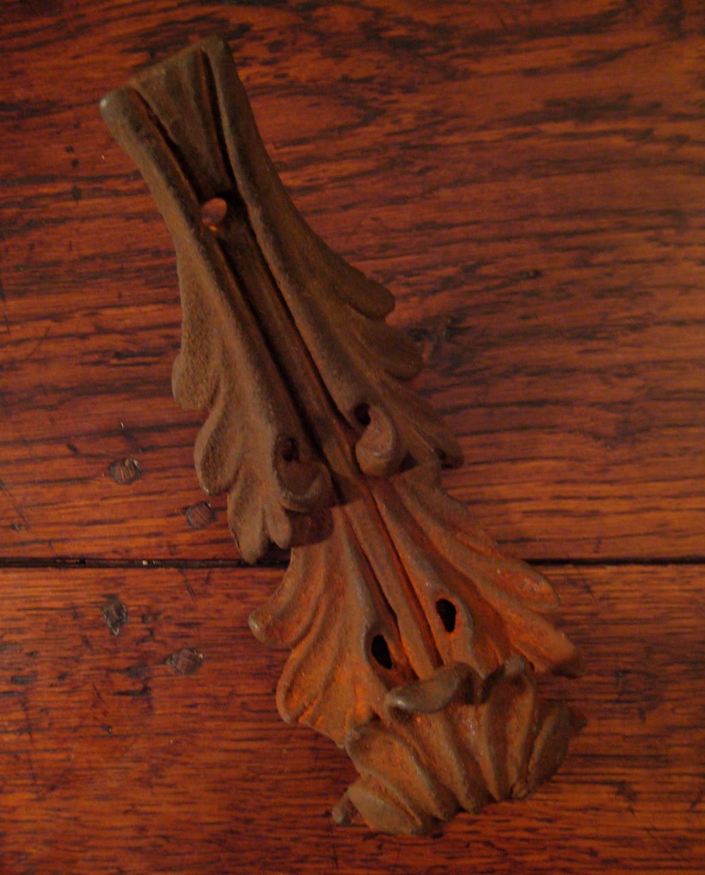 19th Century Iron Acanthus Leaf Plant Hanger Hook 19th Century Iron Acanthus Leaf Plant Hanger Hook