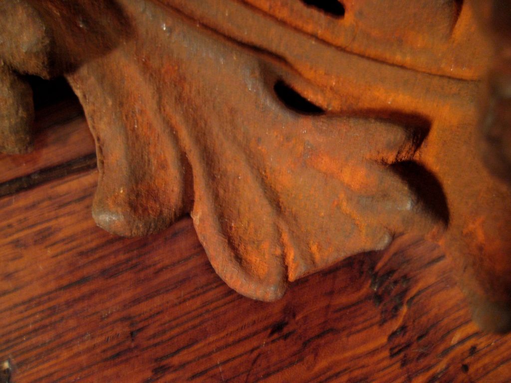 19th Century Iron Acanthus Leaf Plant Hanger Hook 19th Century Iron Acanthus Leaf Plant Hanger Hook