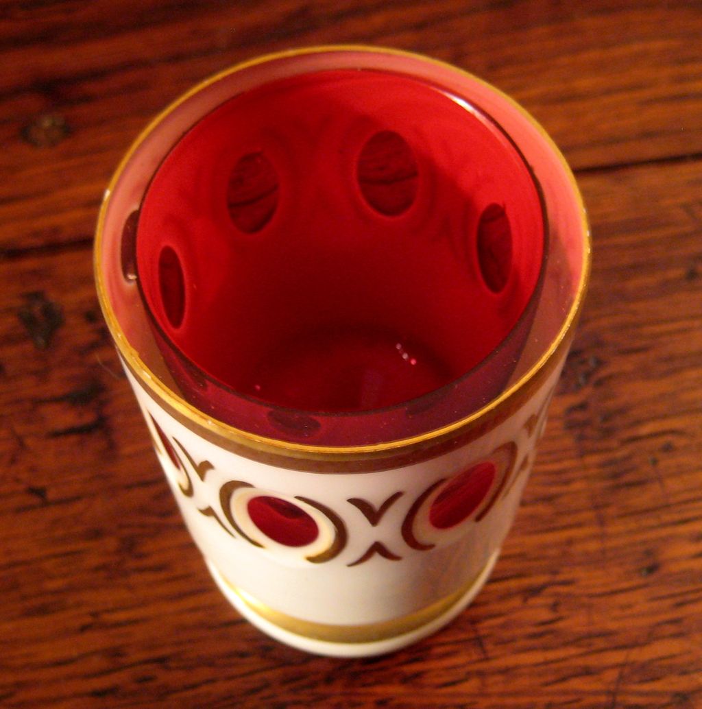 Vintage Cut Bohemian Glass Candle Votive Vintage Cut Bohemian Glass Candle Votive