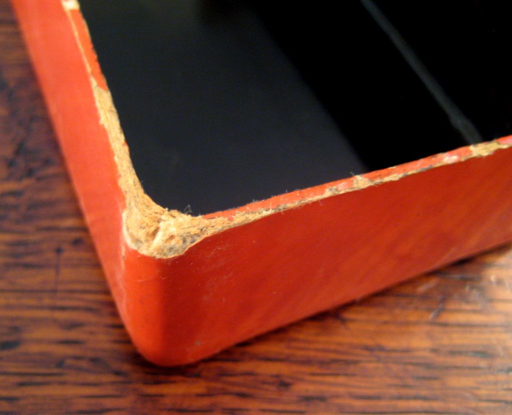 Early Vintage Japanese Red Lacquer Box Early Vintage Japanese Red Lacquer Box
