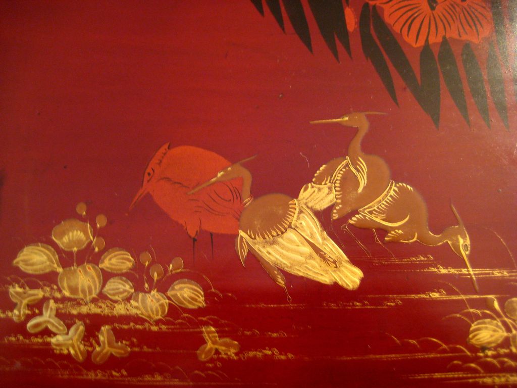 Vintage Large Japanese Lacquer Box, Circa 1940 Vintage Large Japanese Lacquer Box, Circa 1940