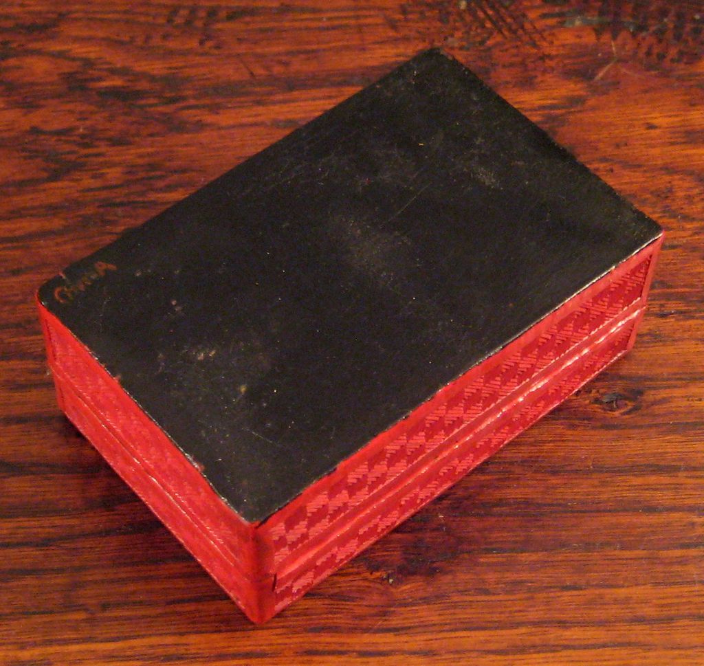 Antique Chinese Red Cinnabar Box, Circa 1900 Antique Chinese Red Cinnabar Box, Circa 1900
