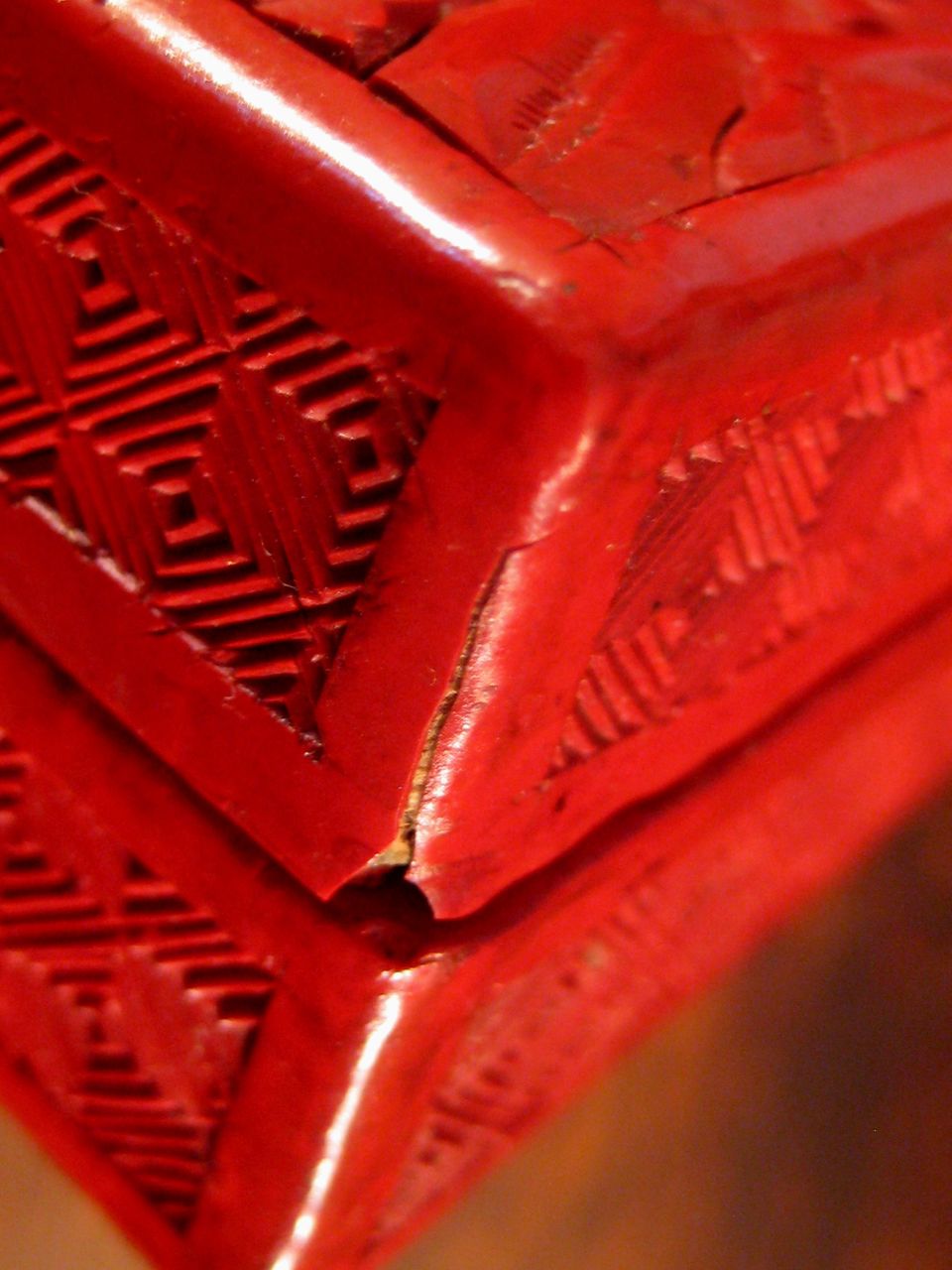 Antique Chinese Red Cinnabar Box, Circa 1900 Antique Chinese Red Cinnabar Box, Circa 1900