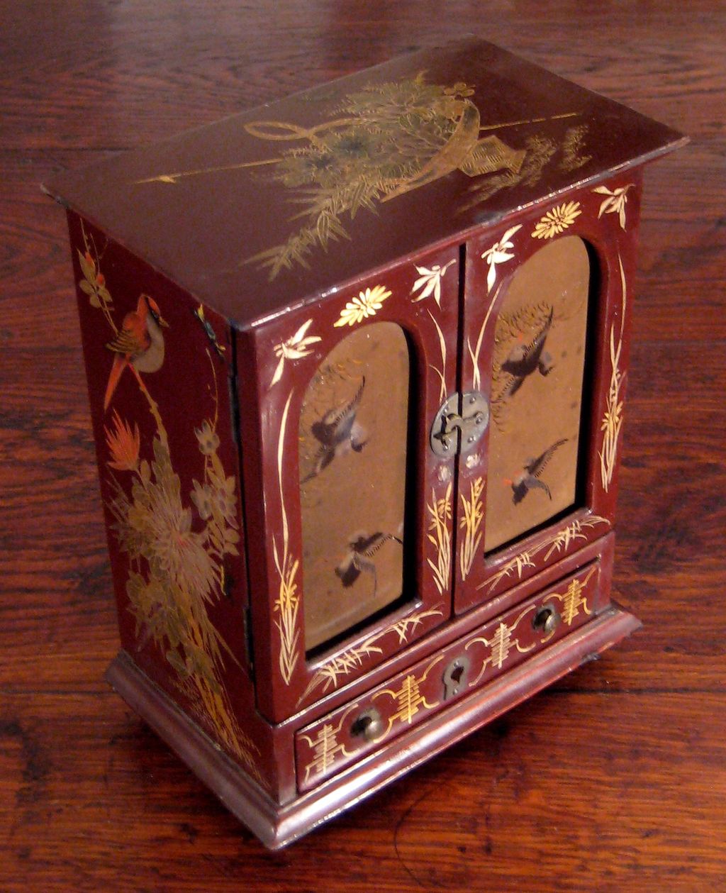 Early Vintage Asian Lacquered Chest, Circa 1920 Early Vintage Asian Lacquered Chest, Circa 1920