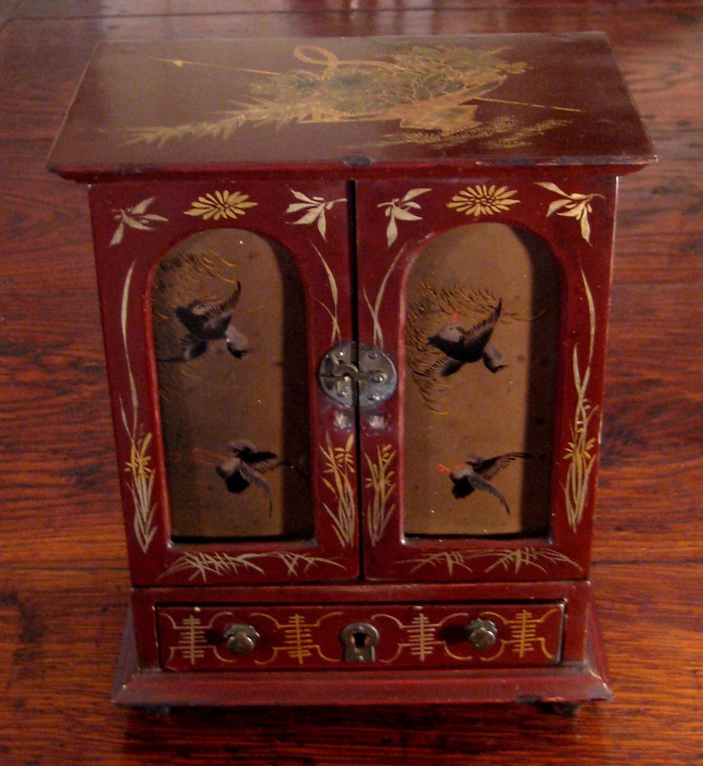 Early Vintage Asian Lacquered Chest, Circa 1920 Early Vintage Asian Lacquered Chest, Circa 1920