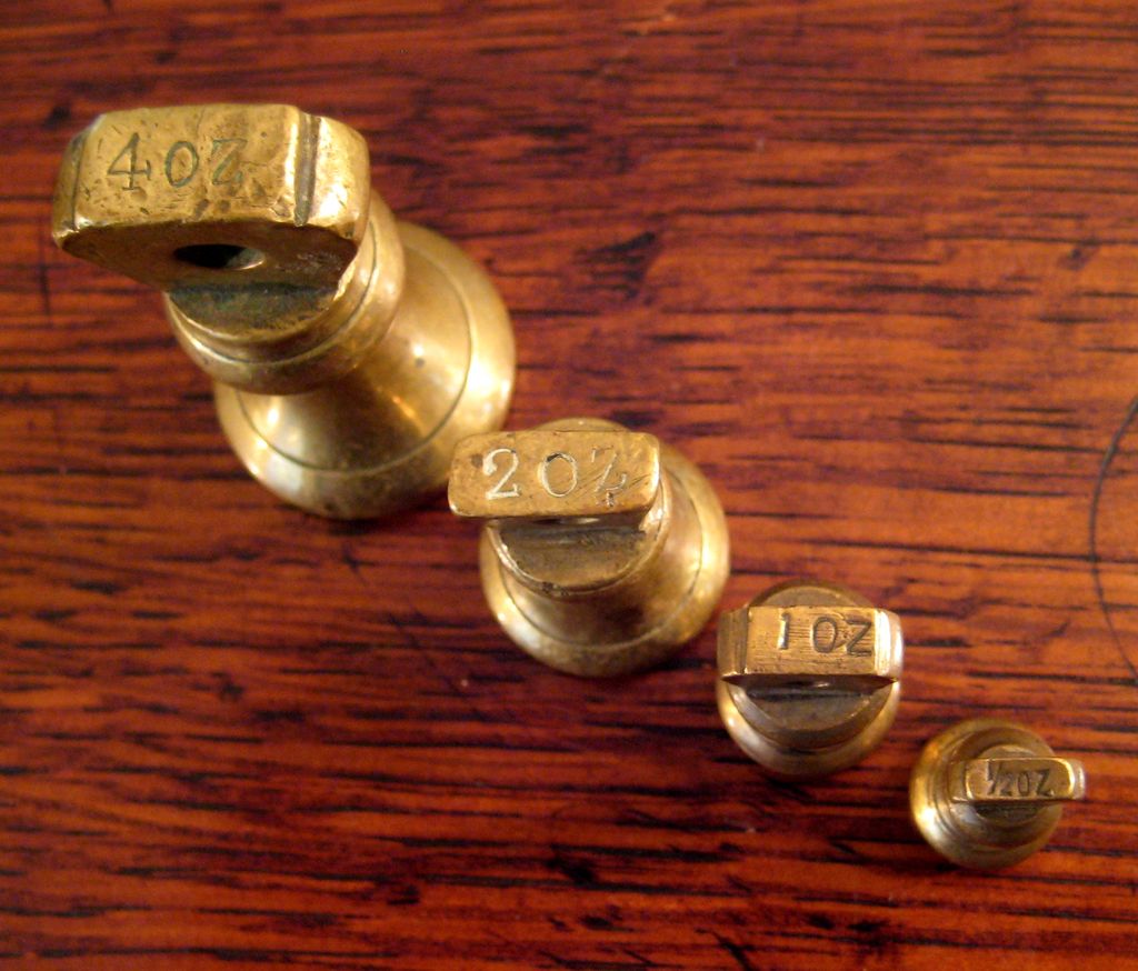 19th Century Brass Weight Set, Circa 1880 19th Century Brass Weight Set, Circa 1880