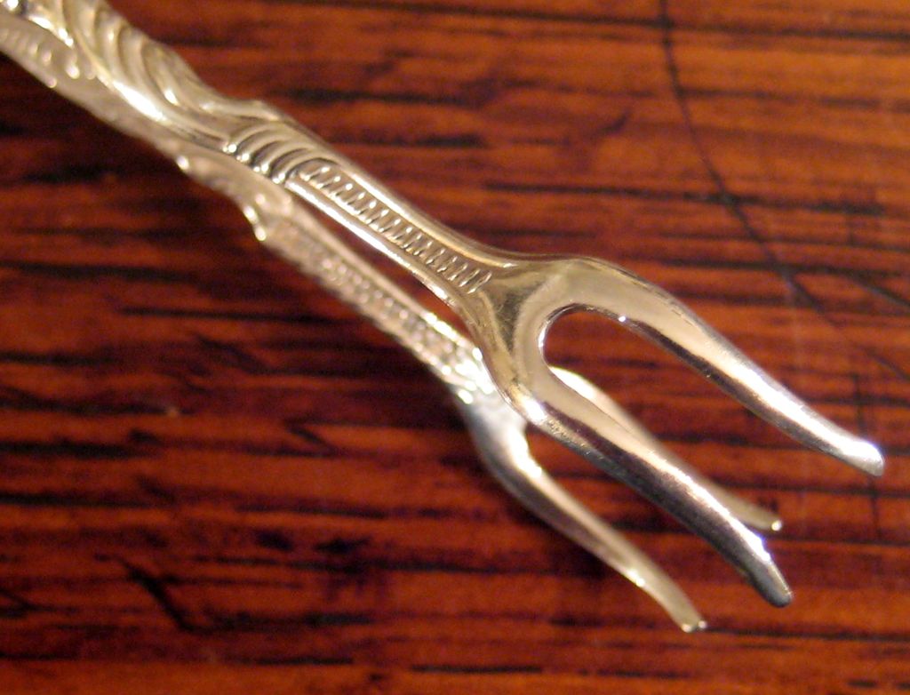 Vintage Pair Of Silver Plate Sugar Tongs, Circa 1940 Vintage Pair Of Silver Plate Sugar Tongs, Circa 1940