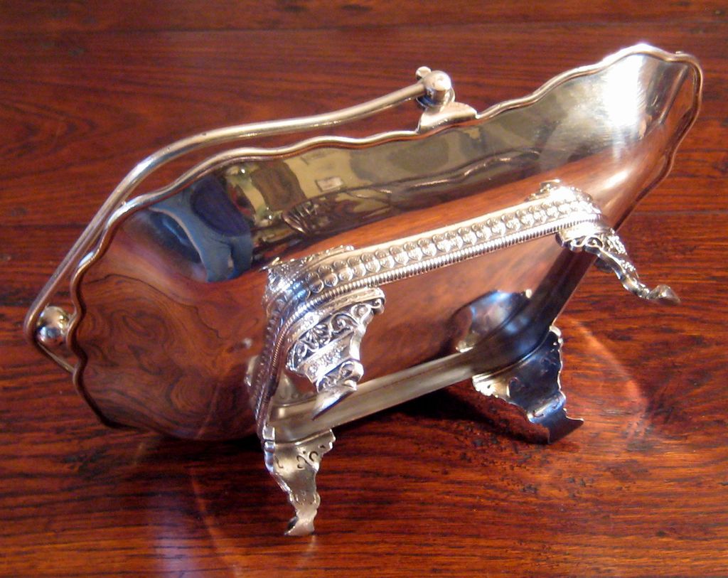 19th Century Wilcox Silver Plate Handled Basket, Circa 1875 19th Century Wilcox Silver Plate Handled Basket, Circa 1875