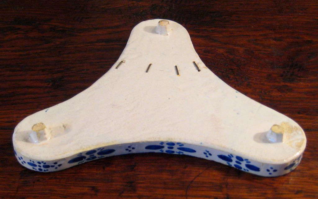 18th Century Dutch Delft Footed Tray 18th Century Dutch Delft Footed Tray